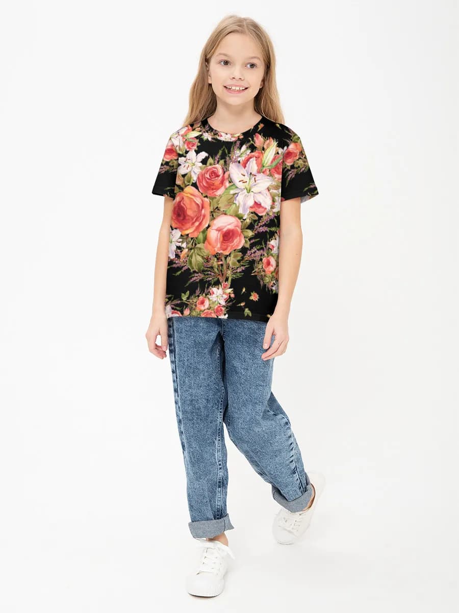 Camiseta Básica de Algodón Niña