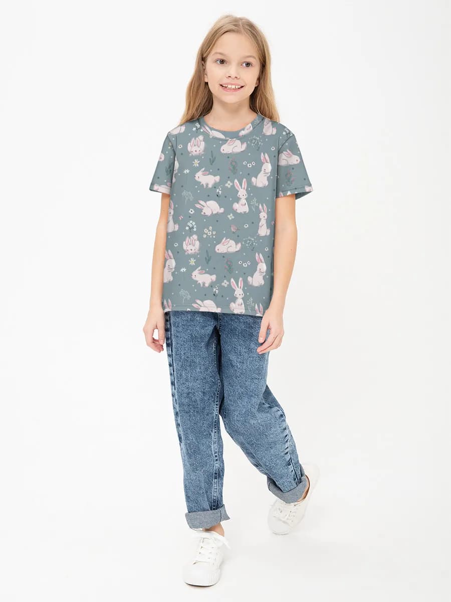 Basic Baumwoll-T-Shirt Mädchen