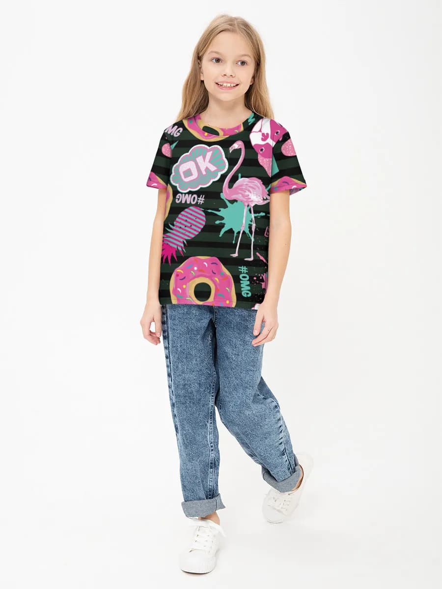 Camiseta Básica de Algodón Niña