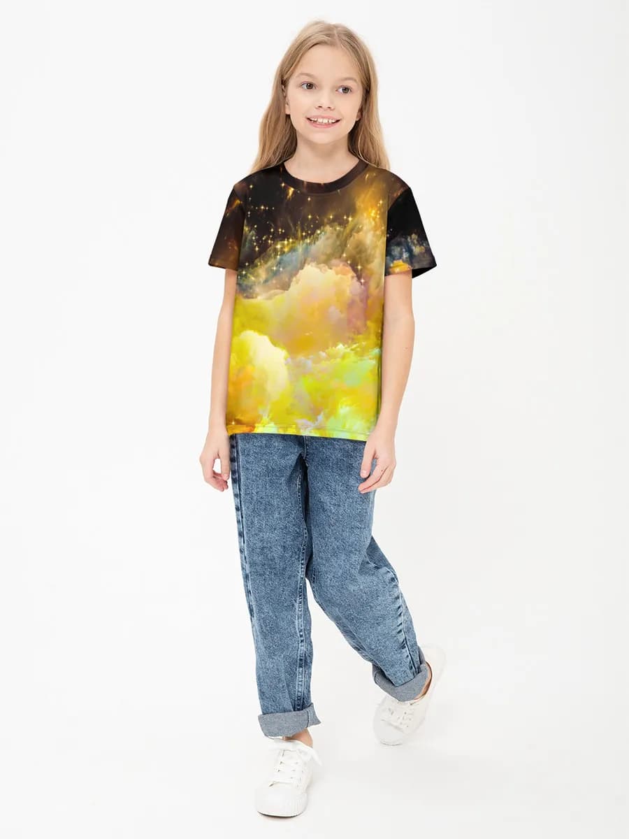 Basic Baumwoll-T-Shirt Mädchen