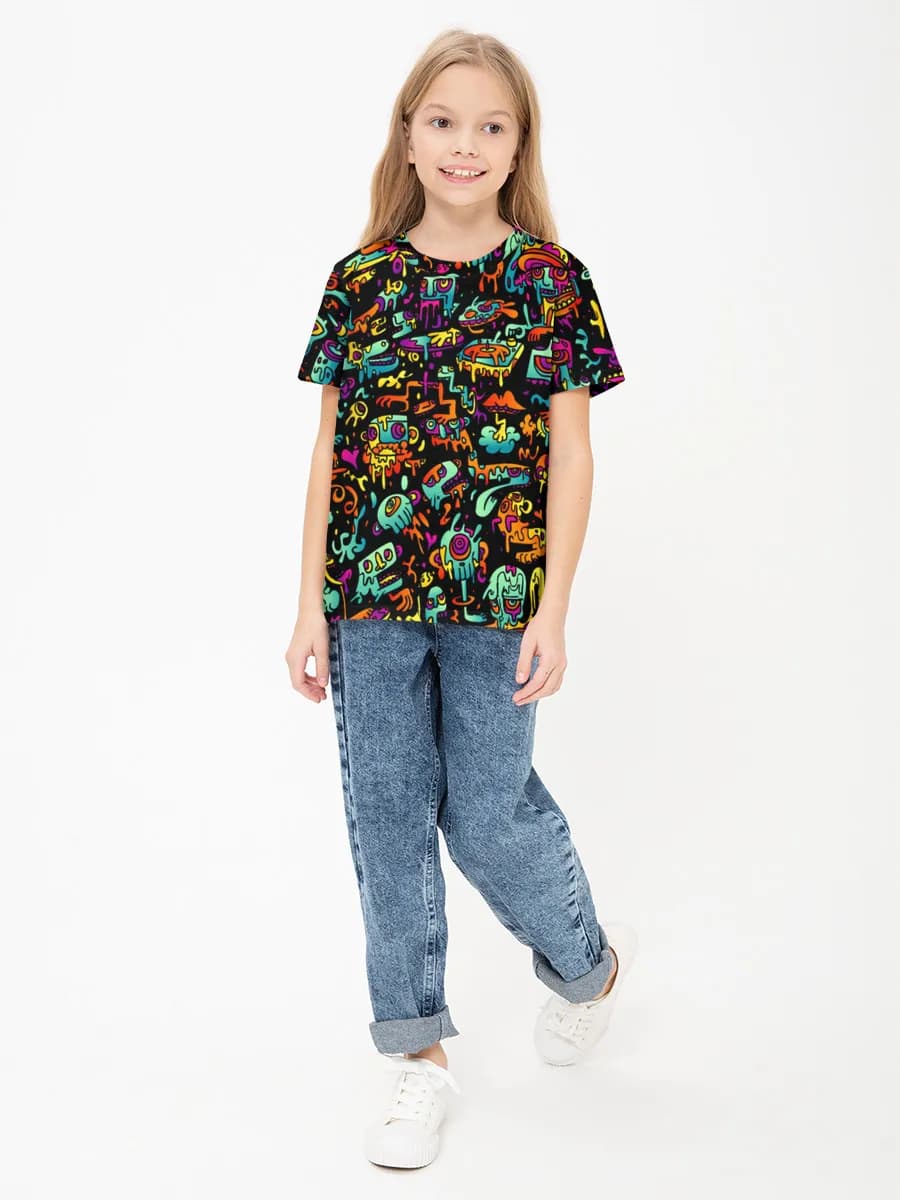 Camiseta Básica de Algodón Niña