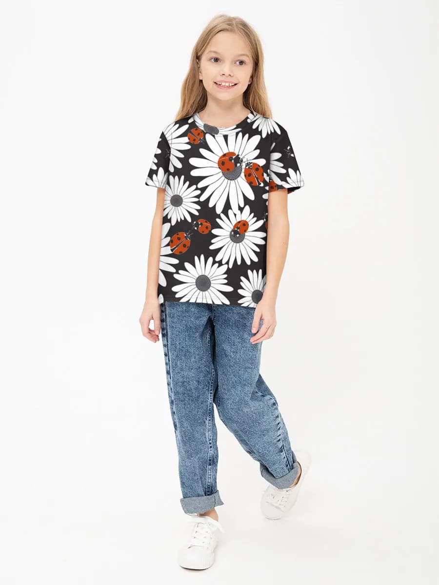 Camiseta Básica de Algodón Niña