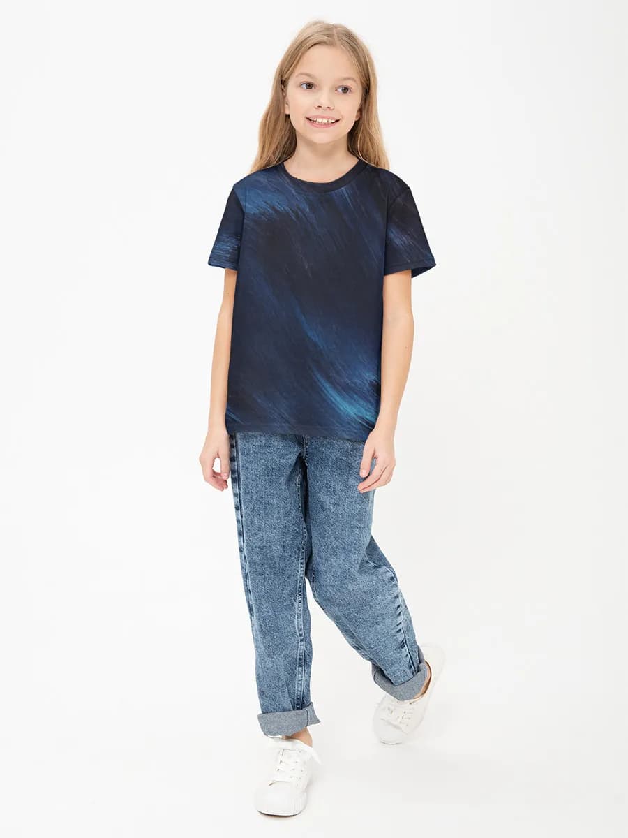Girls' basic cotton T-shirt