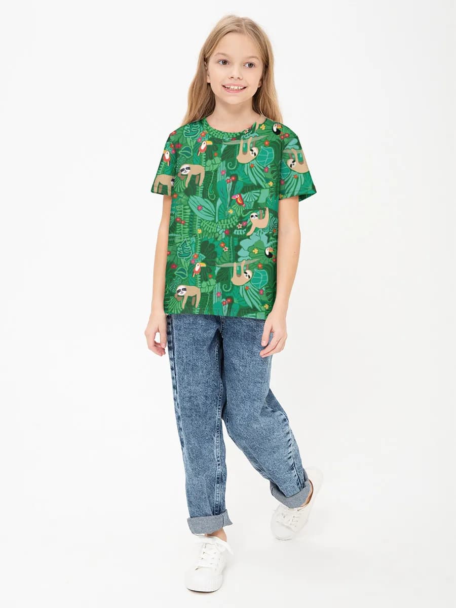 Basic Baumwoll-T-Shirt Mädchen