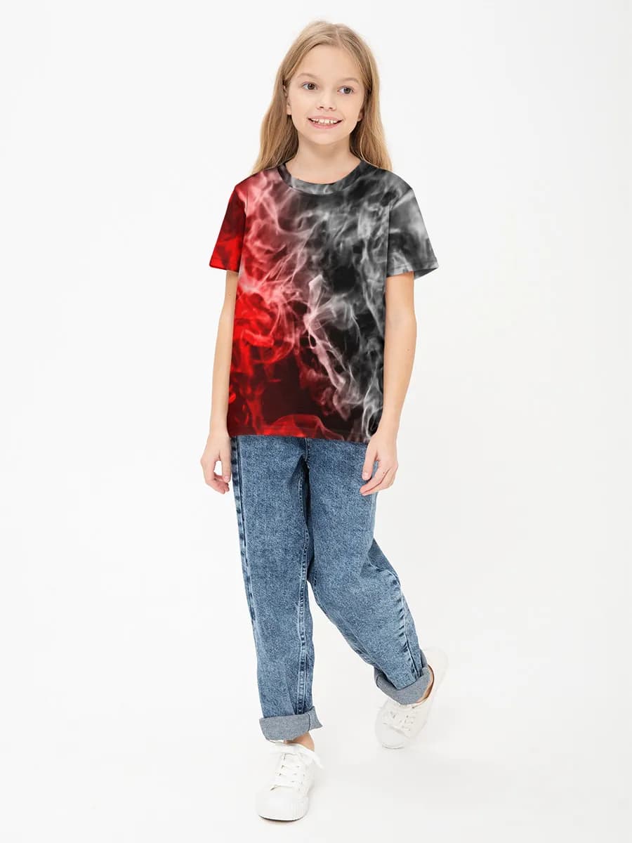 Girls' basic cotton T-shirt