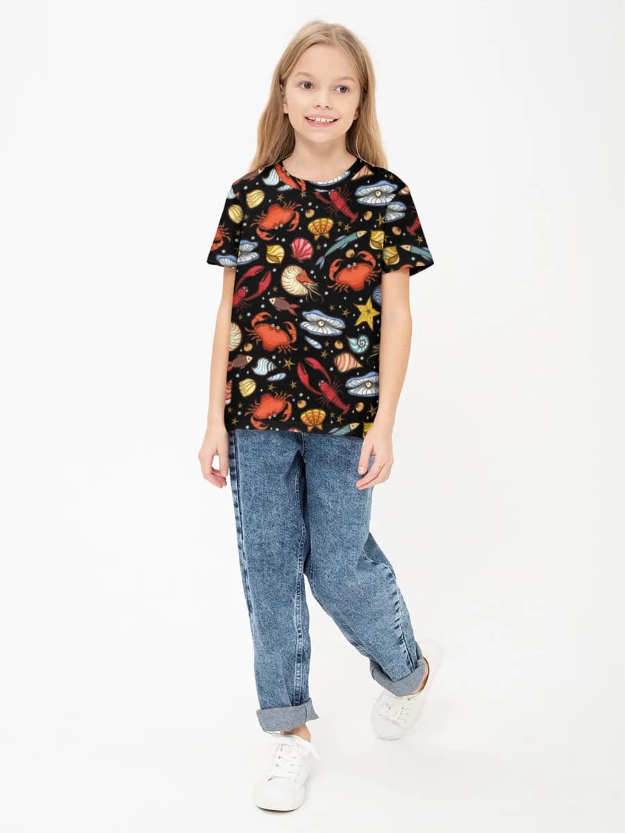 Camiseta Básica de Algodón Niña