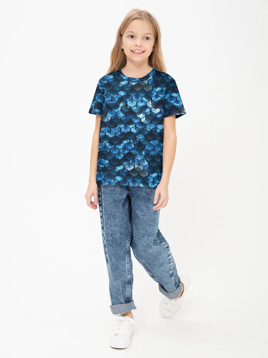 Basic Baumwoll-T-Shirt Mädchen