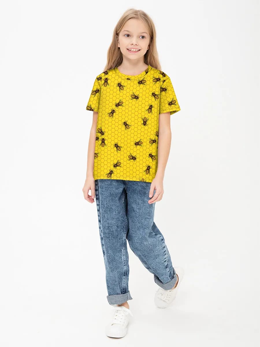 Basic Baumwoll-T-Shirt Mädchen