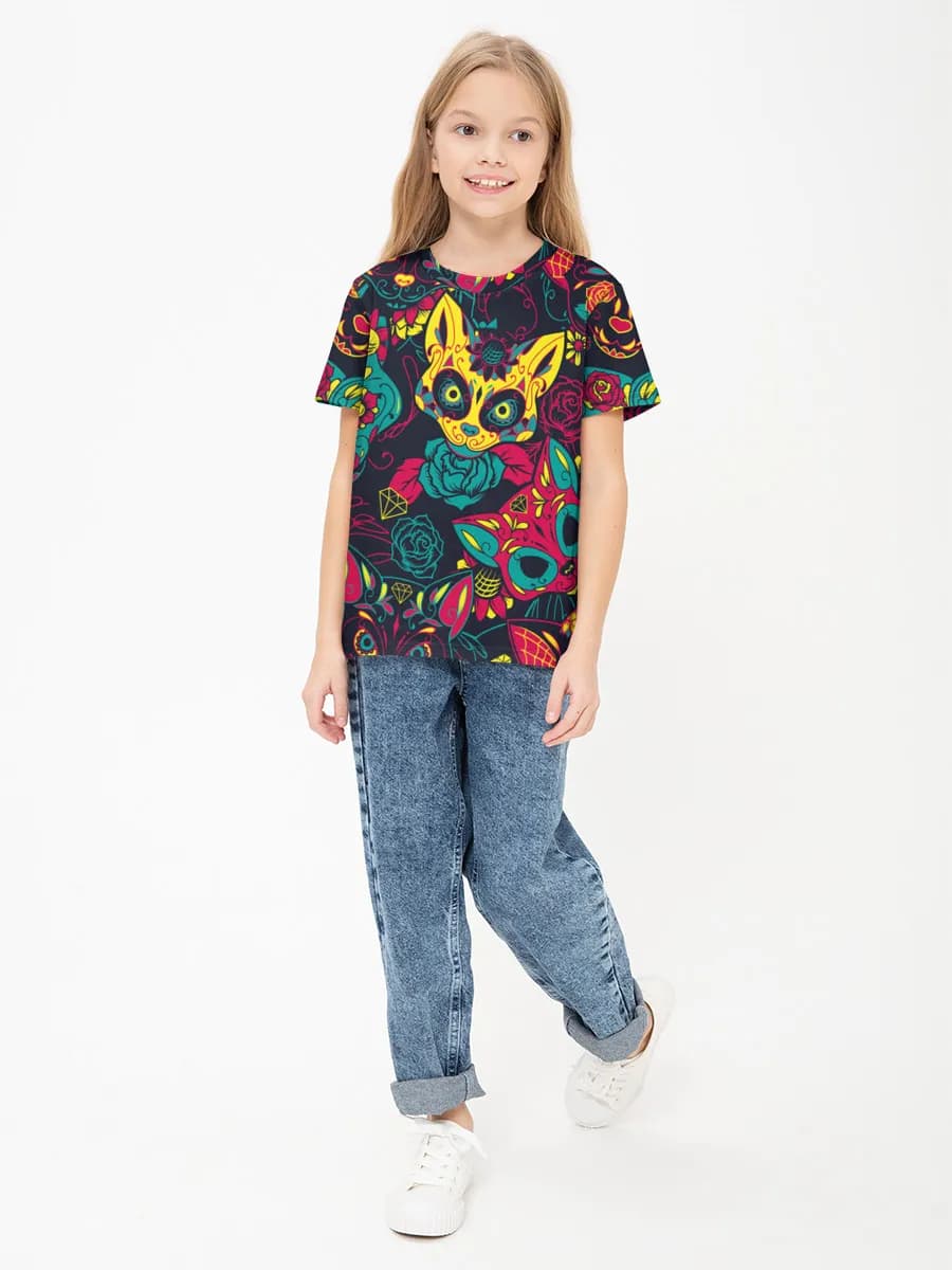 女の子 ベーシック コットンTシャツ