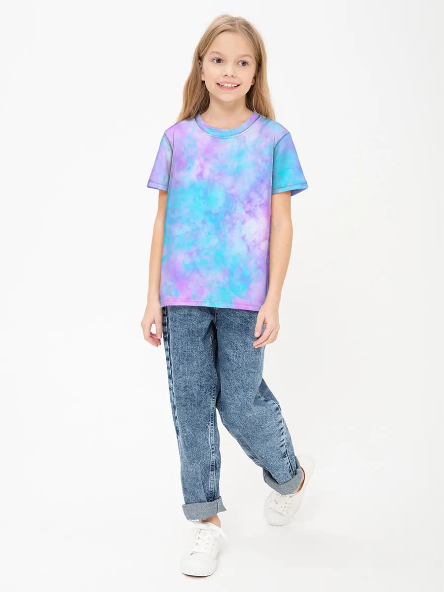 Girls' basic cotton T-shirt