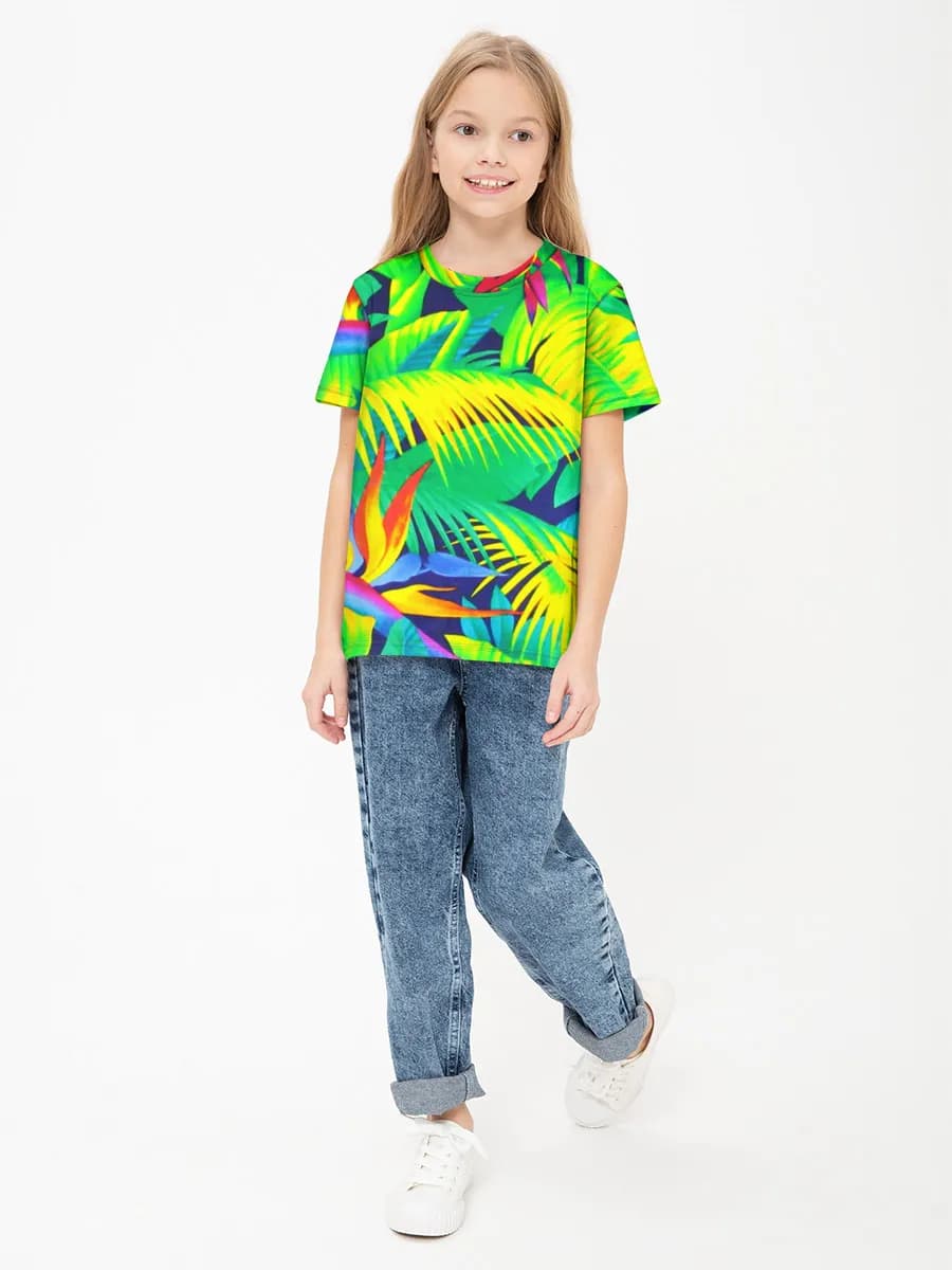 Basic Baumwoll-T-Shirt Mädchen