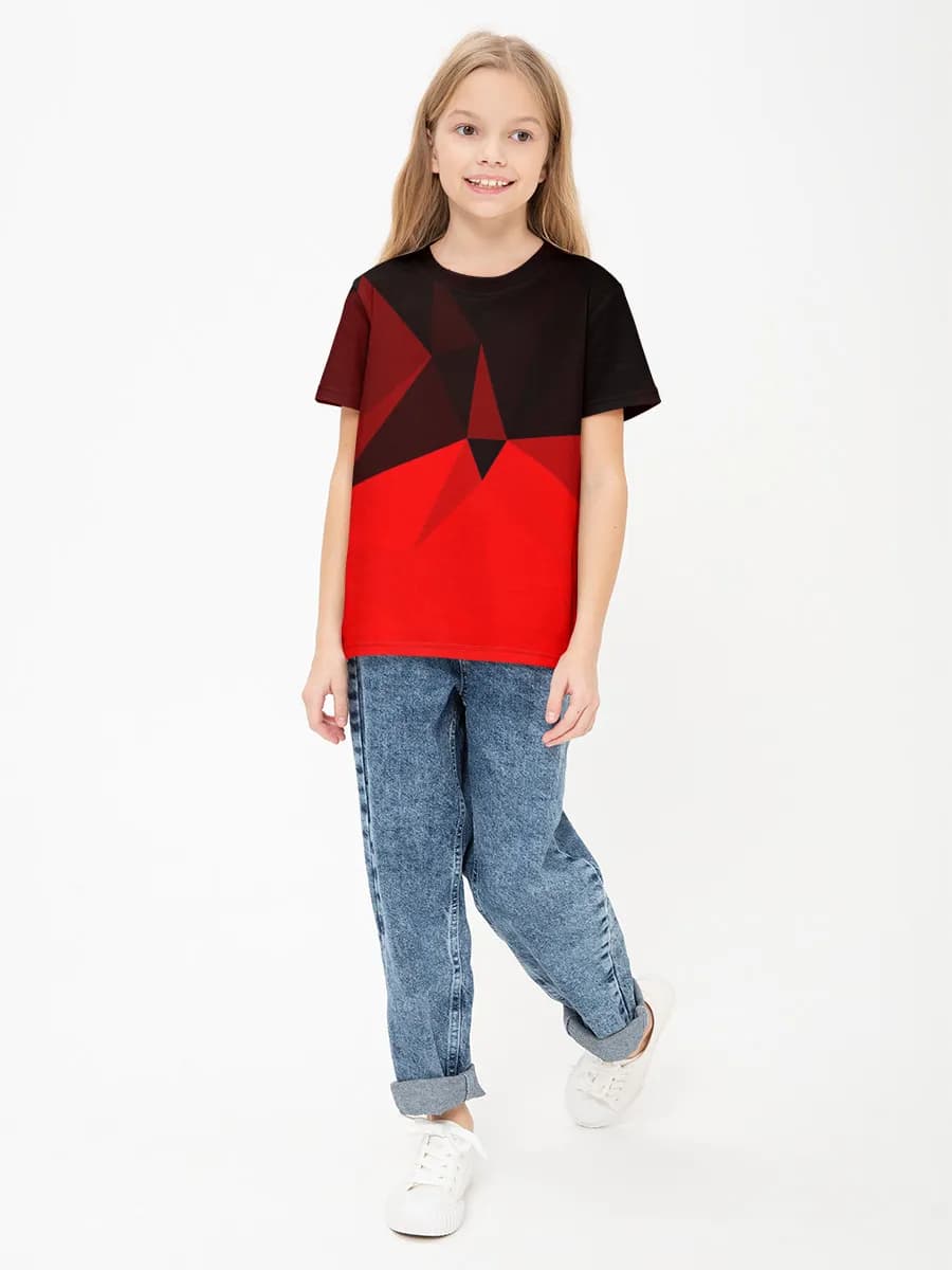 Girls' basic cotton T-shirt