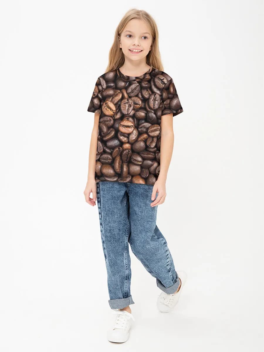 Girls' basic cotton T-shirt