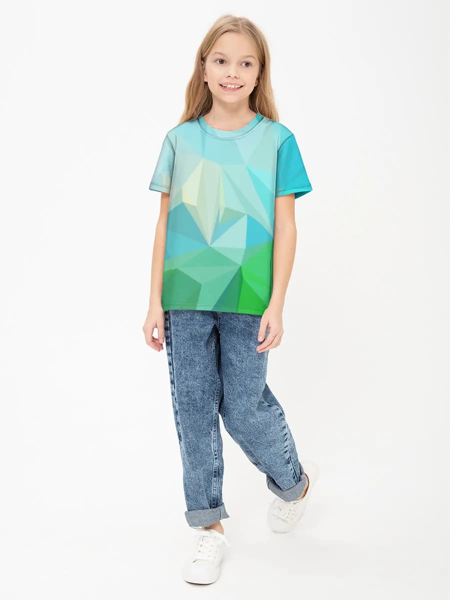 Basic Baumwoll-T-Shirt Mädchen