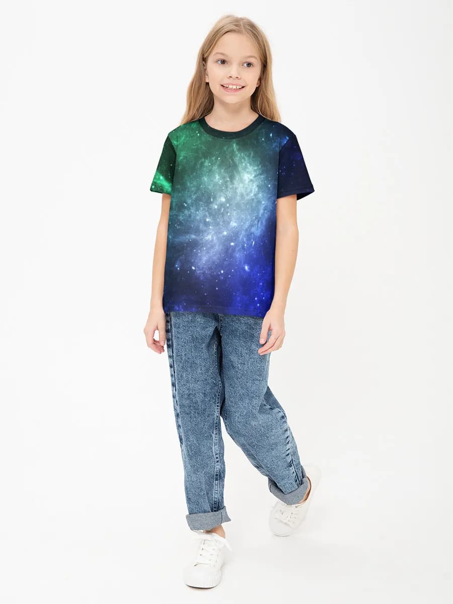 Basic Baumwoll-T-Shirt Mädchen