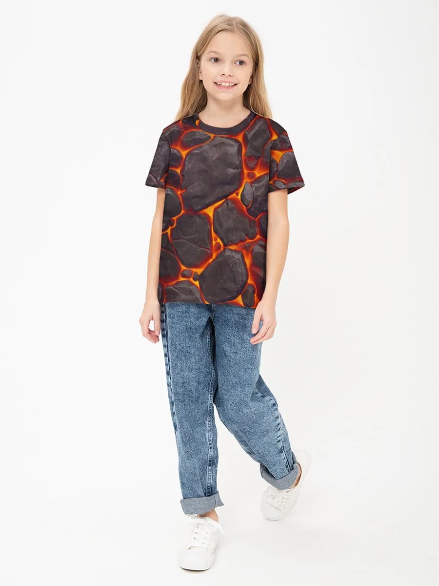 Basic Baumwoll-T-Shirt Mädchen