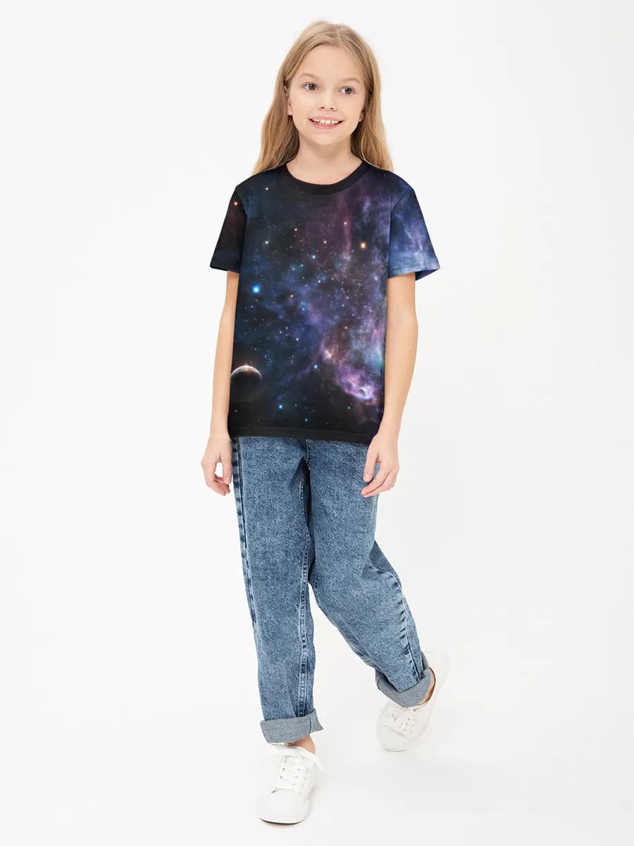 Basic Baumwoll-T-Shirt Mädchen