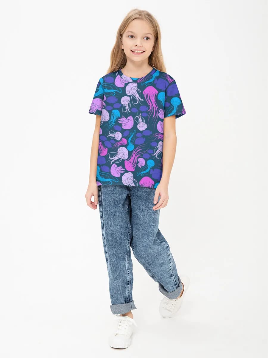Camiseta Básica de Algodón Niña