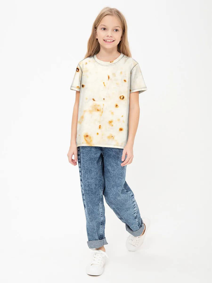 Girls' basic cotton T-shirt