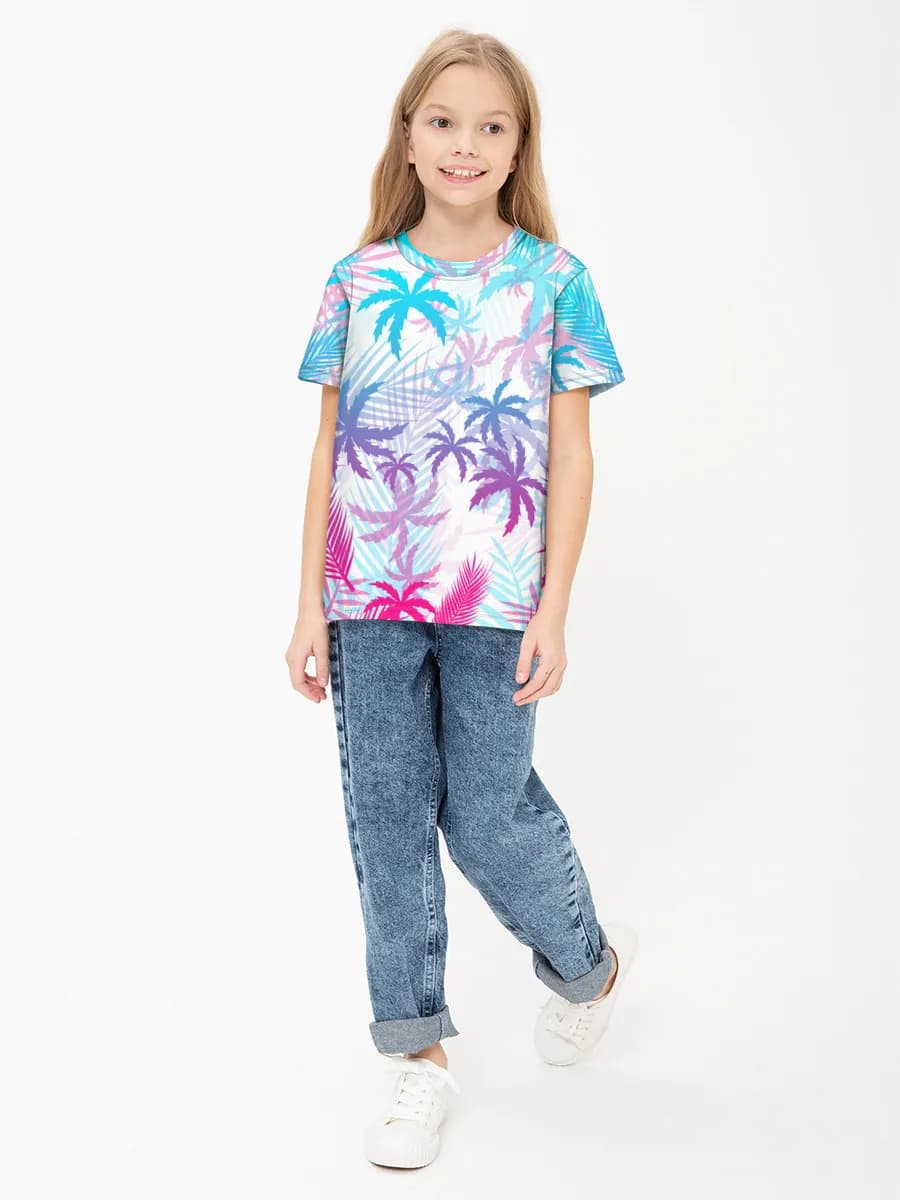 女の子 ベーシック コットンTシャツ