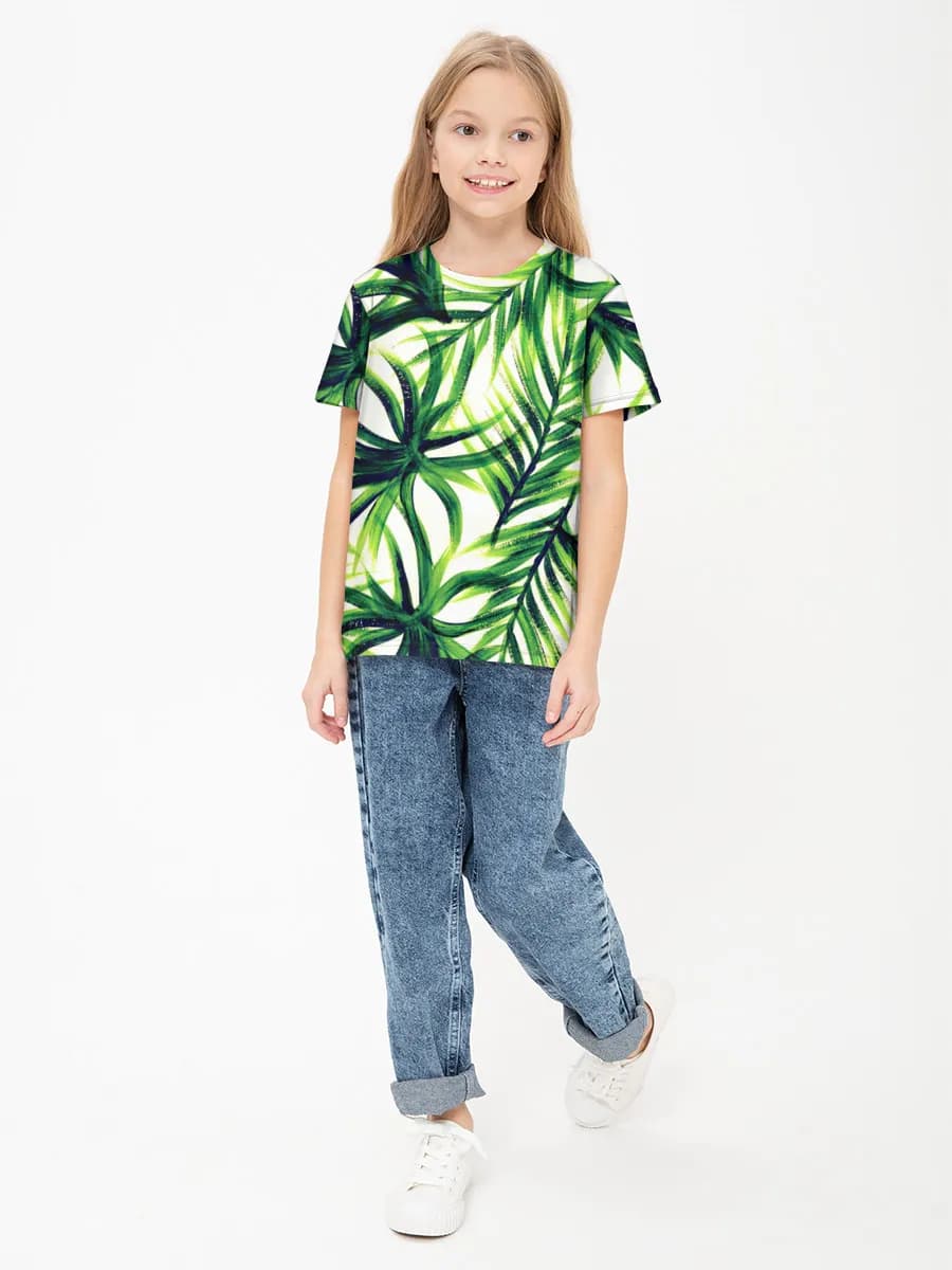 Basic Baumwoll-T-Shirt Mädchen