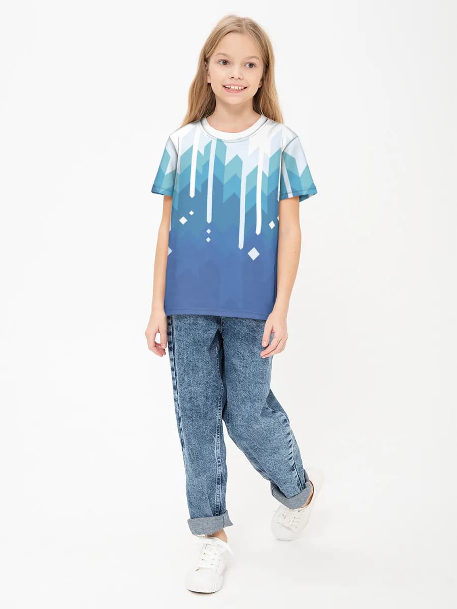 Girls' basic cotton T-shirt