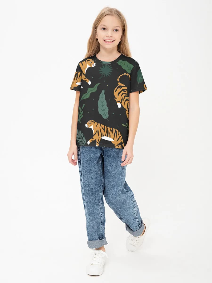 Basic Baumwoll-T-Shirt Mädchen