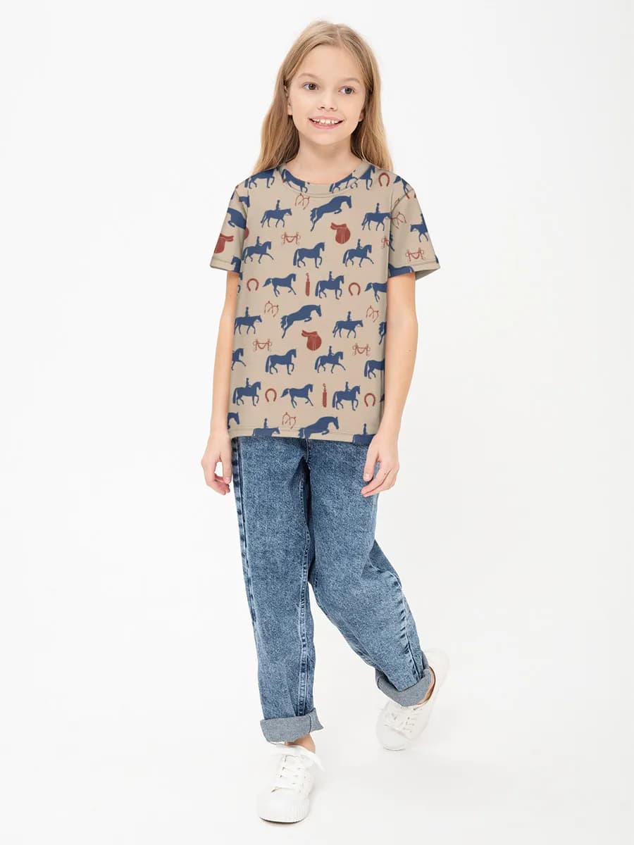 Basic Baumwoll-T-Shirt Mädchen