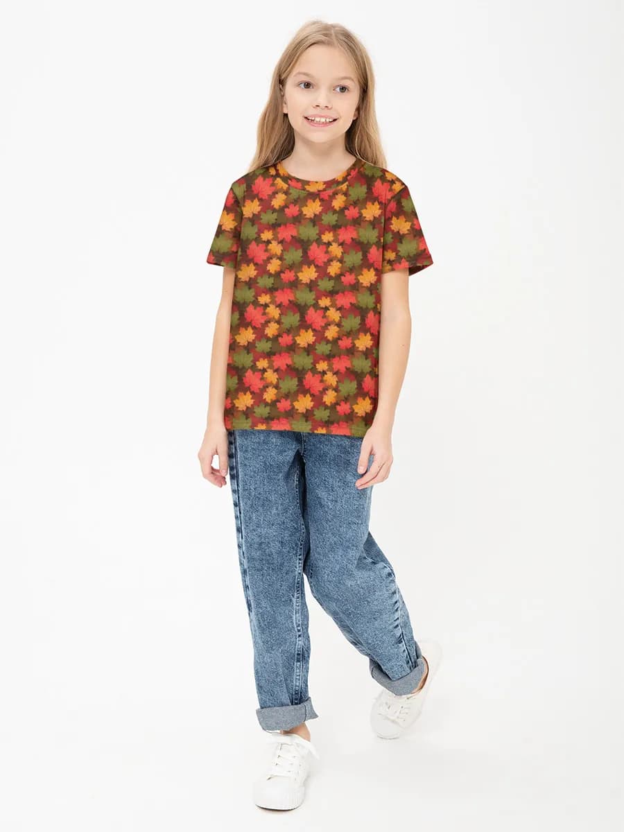 Basic Baumwoll-T-Shirt Mädchen