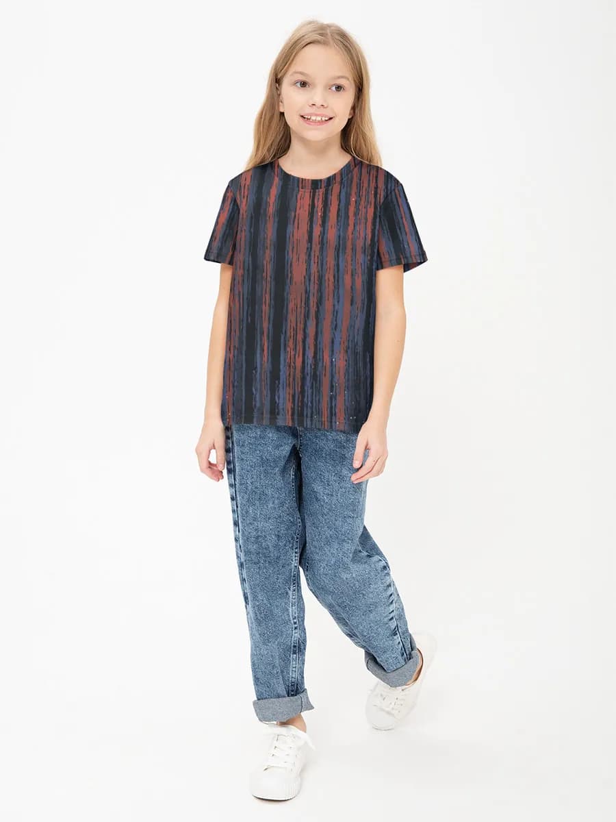 Girls' basic cotton T-shirt