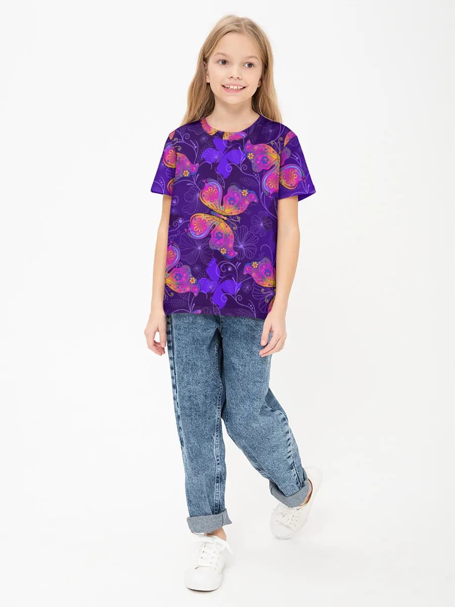 Basic Baumwoll-T-Shirt Mädchen