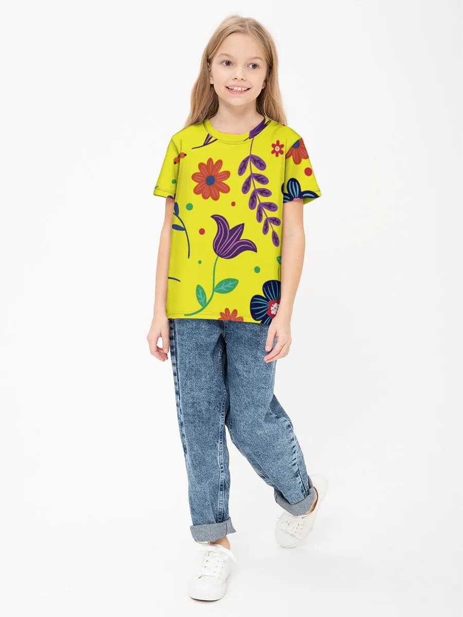 Camiseta Básica de Algodón Niña