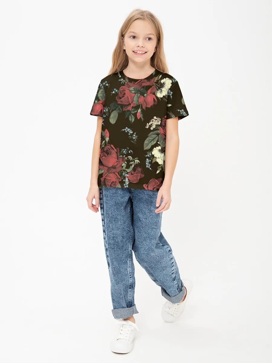 女の子 ベーシック コットンTシャツ