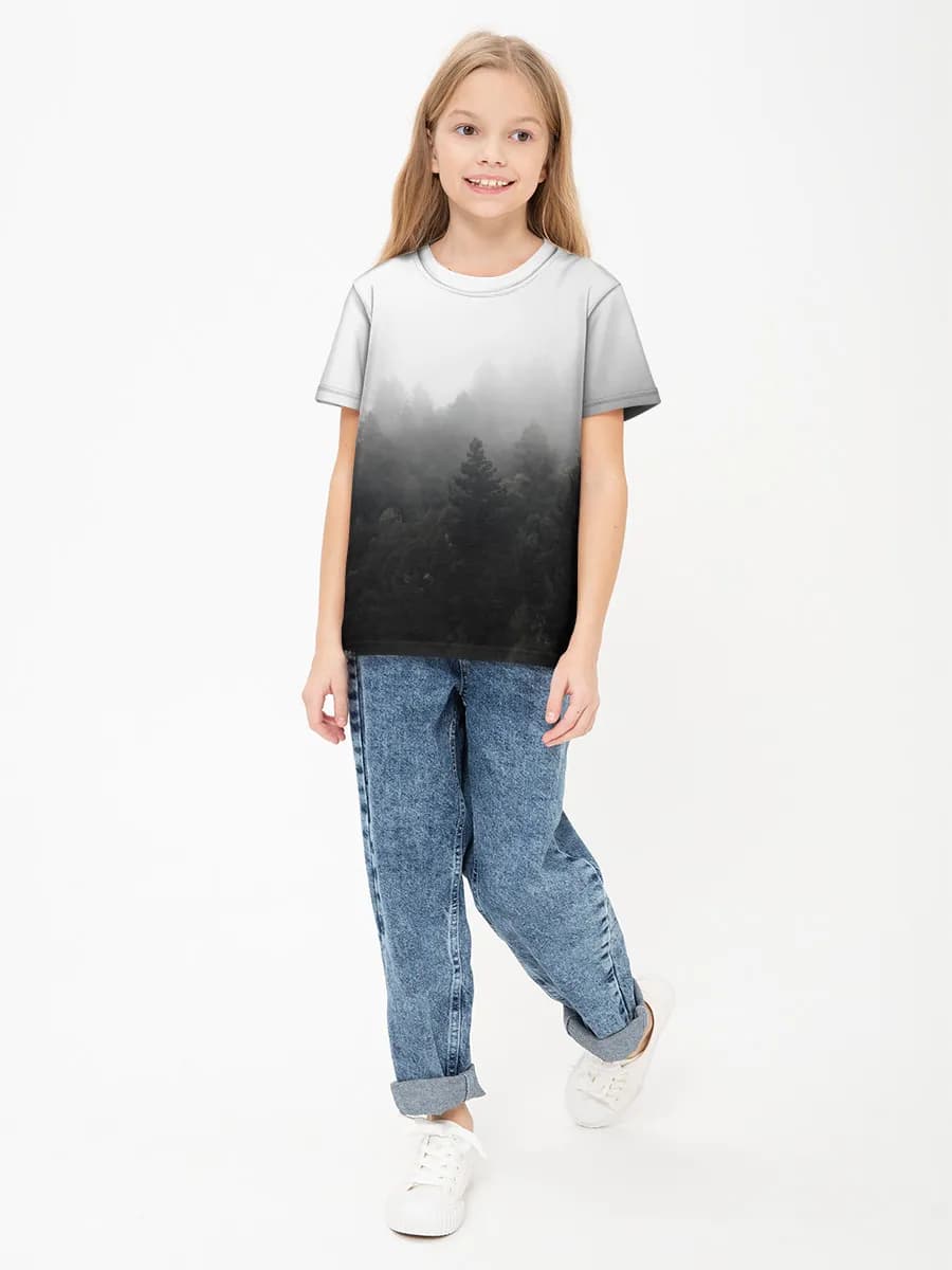 Girls' basic cotton T-shirt