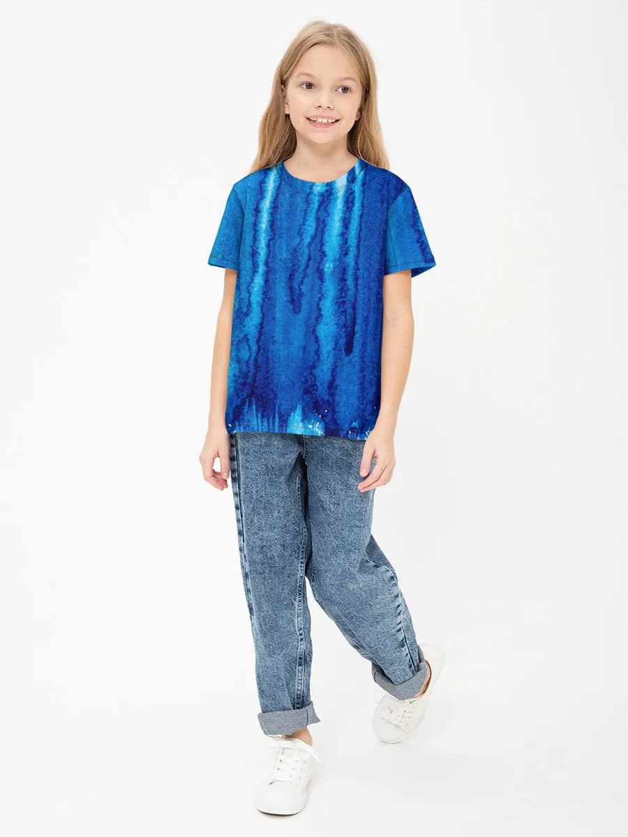 Girls' basic cotton T-shirt