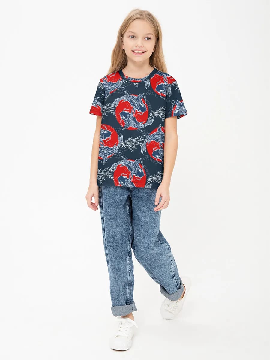 女の子 ベーシック コットンTシャツ