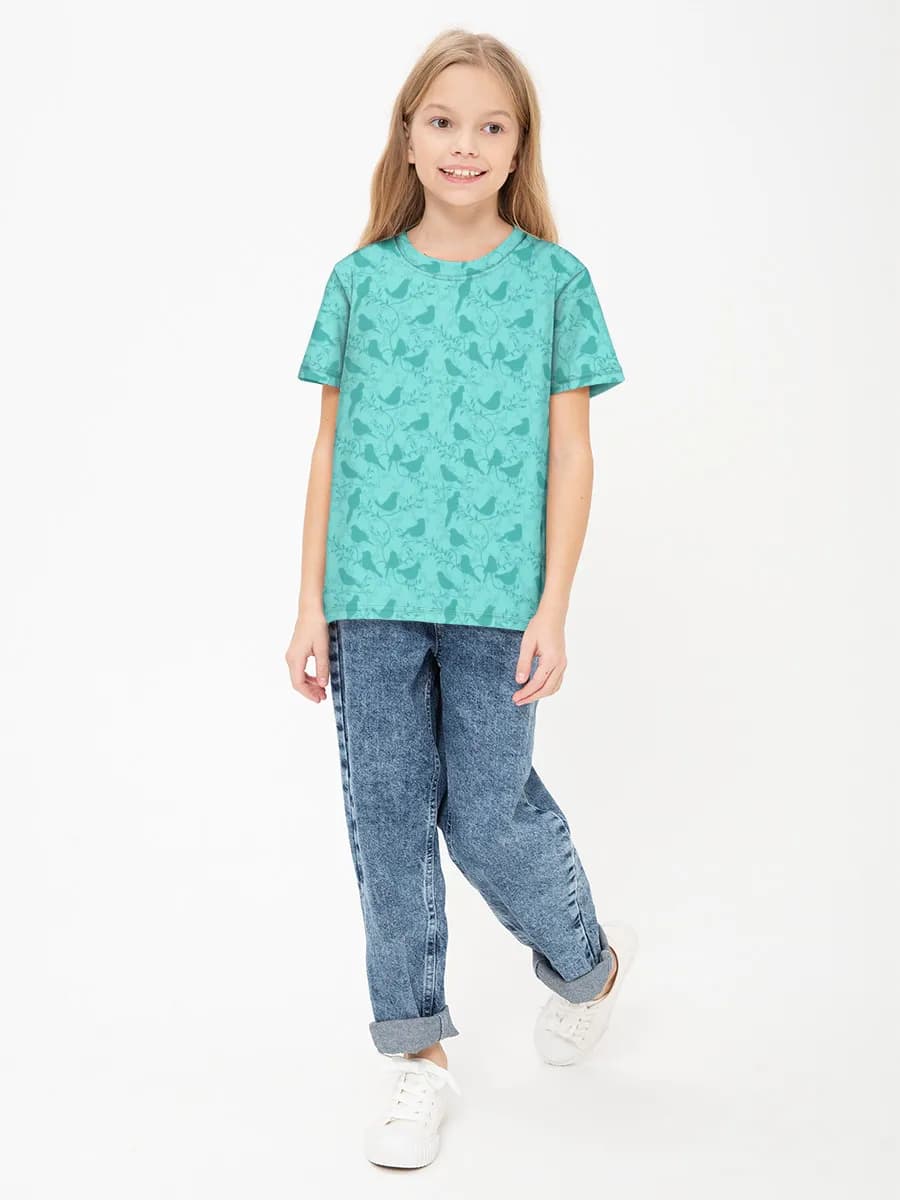 Basic Baumwoll-T-Shirt Mädchen