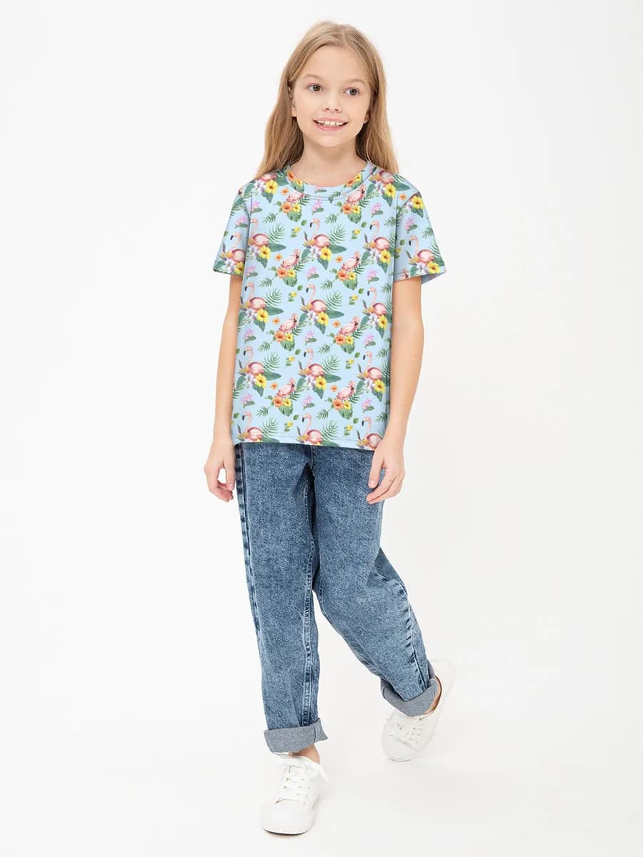 Basic Baumwoll-T-Shirt Mädchen