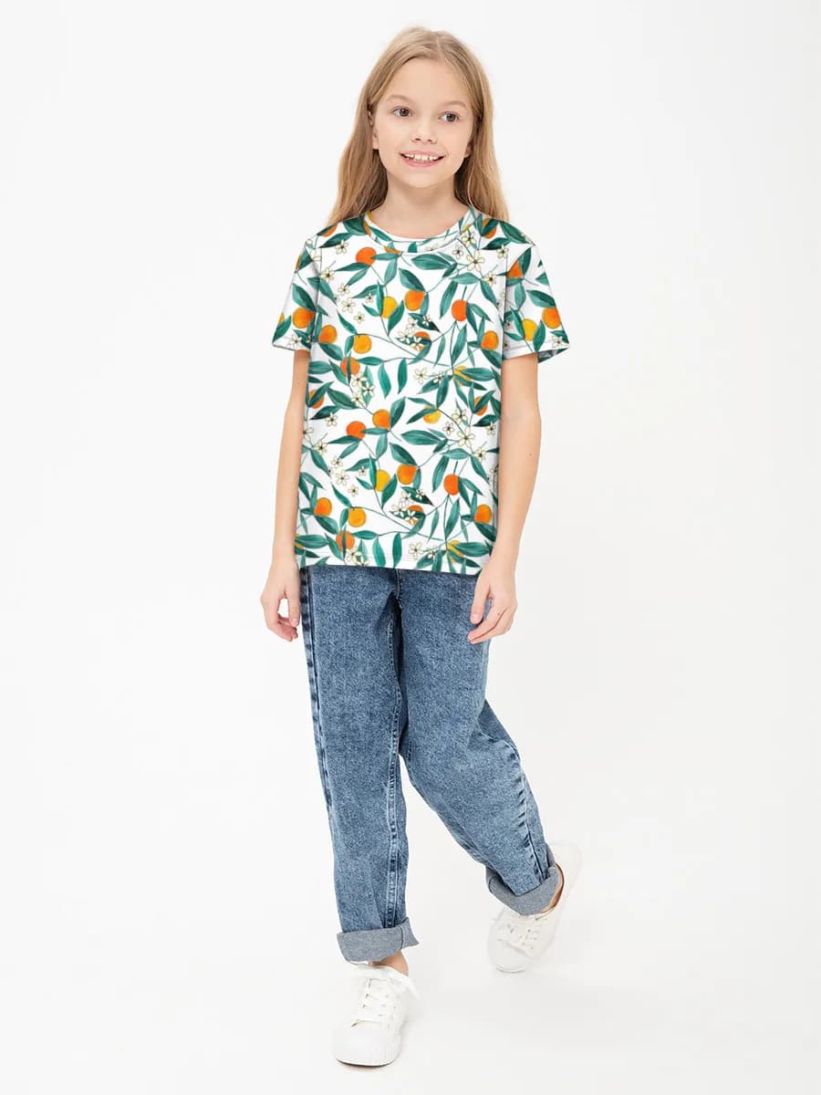 Camiseta Básica de Algodón Niña