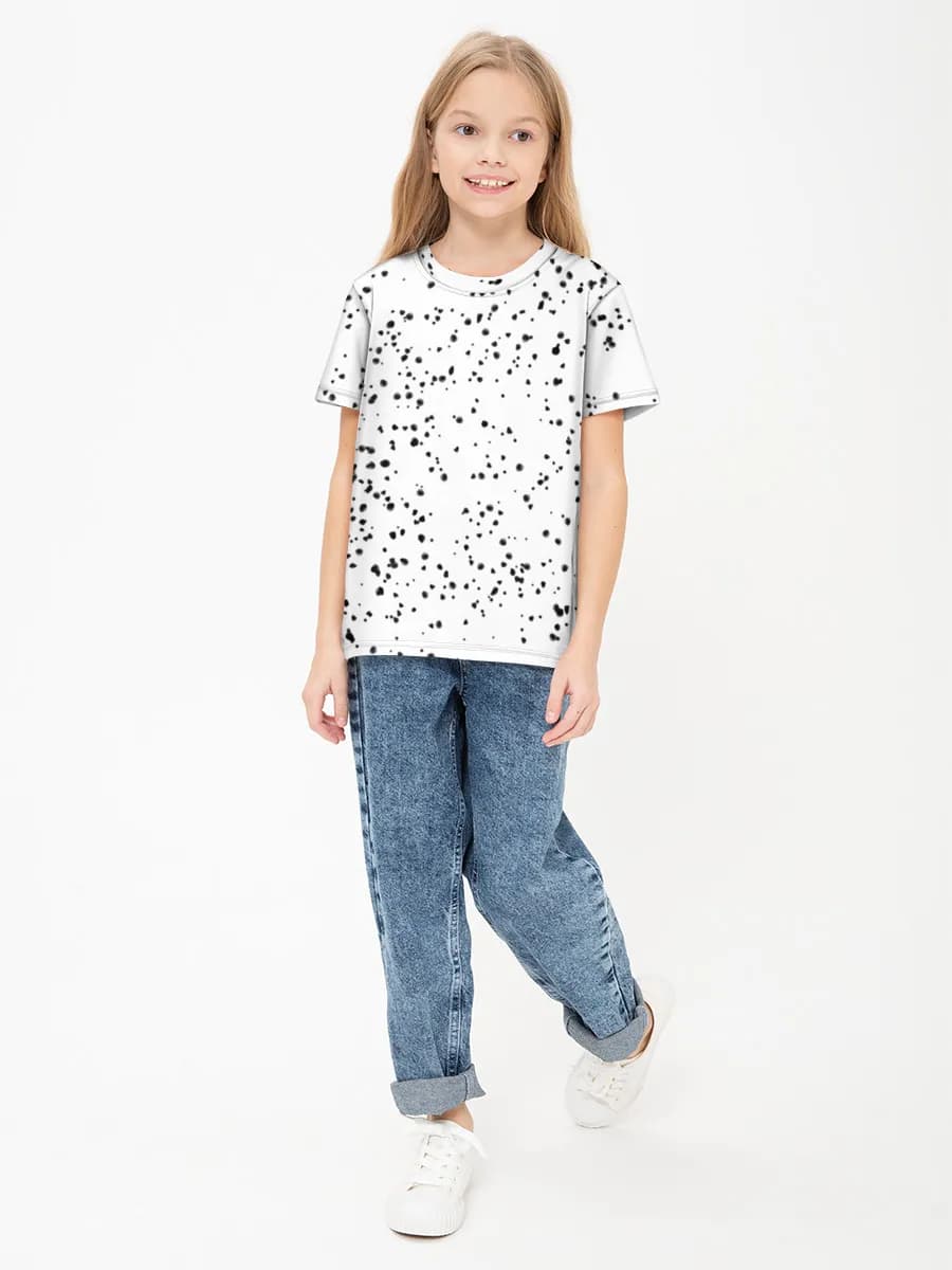 Girls' basic cotton T-shirt