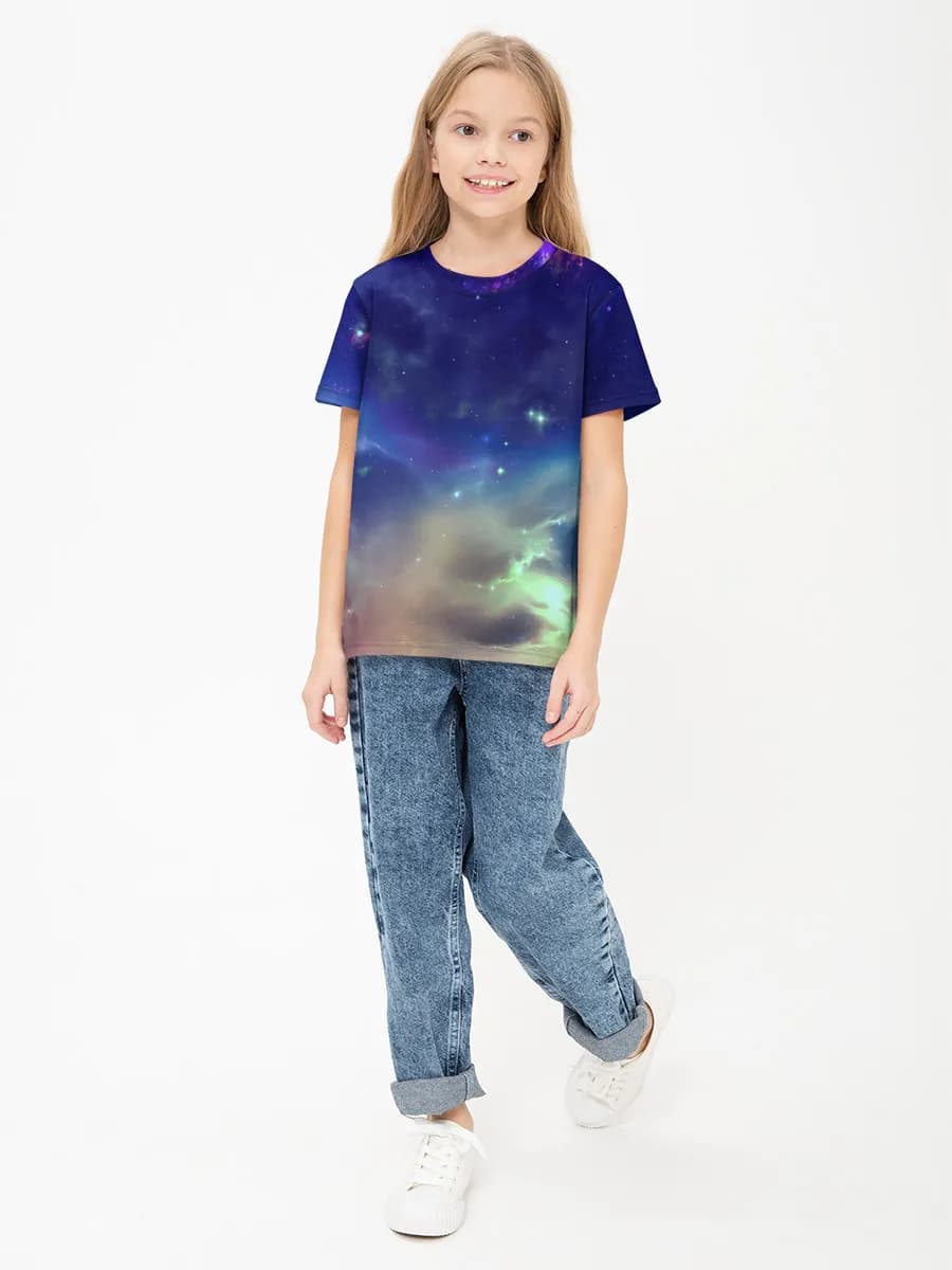 Basic Baumwoll-T-Shirt Mädchen