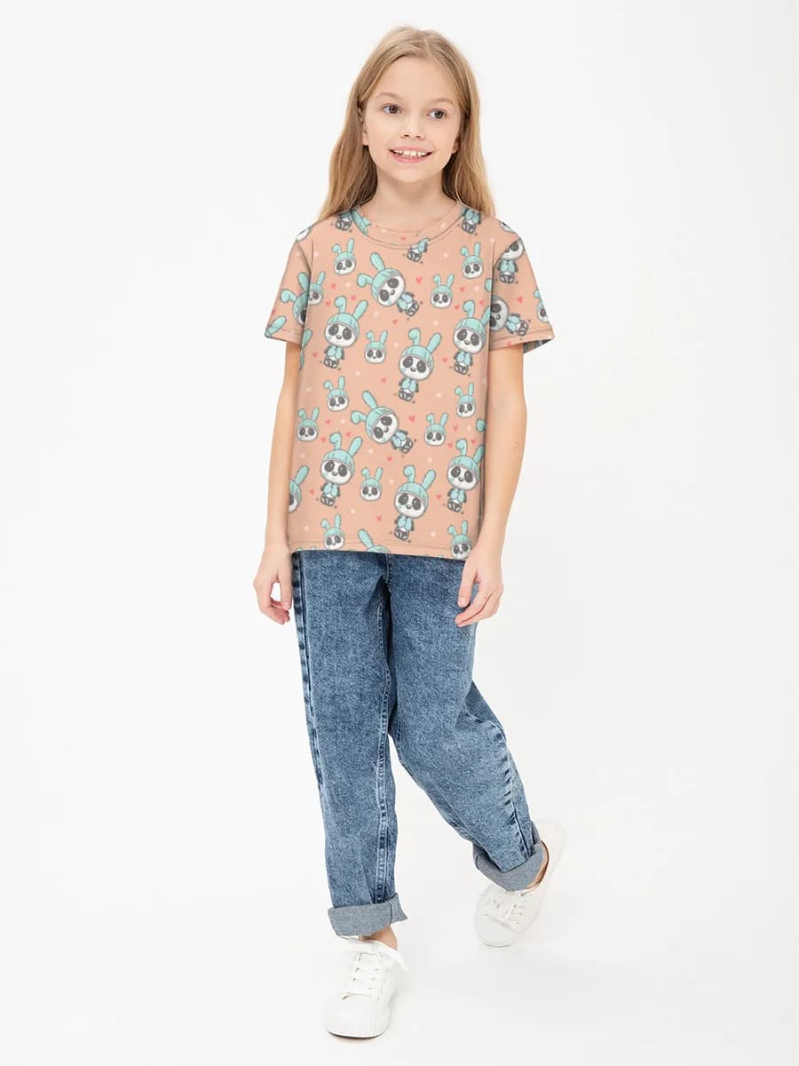 Basic Baumwoll-T-Shirt Mädchen