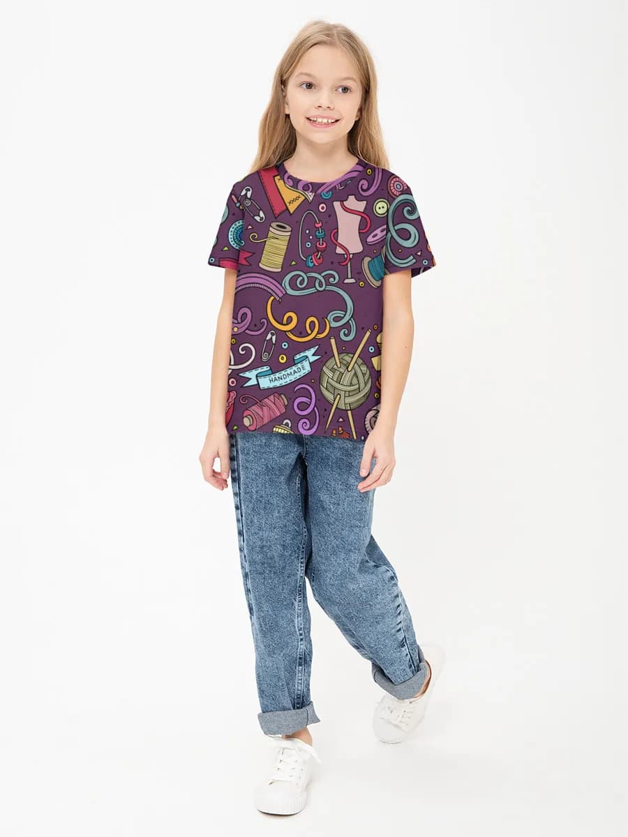 Basic Baumwoll-T-Shirt Mädchen