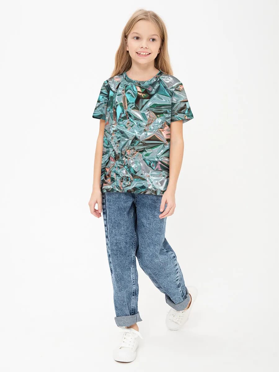 Basic Baumwoll-T-Shirt Mädchen