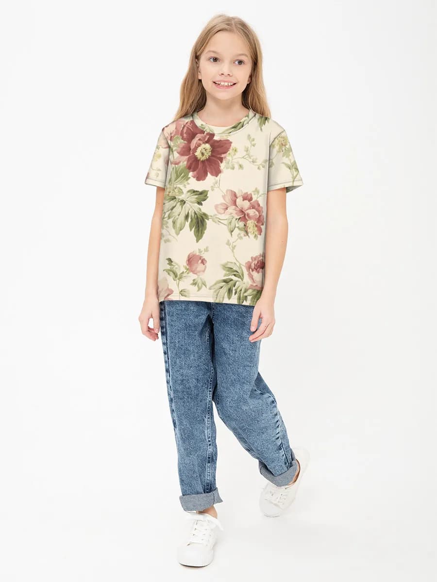 Camiseta Básica de Algodón Niña