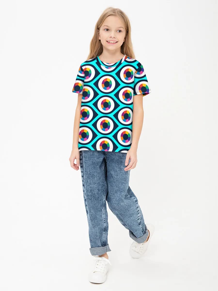 Basic Baumwoll-T-Shirt Mädchen