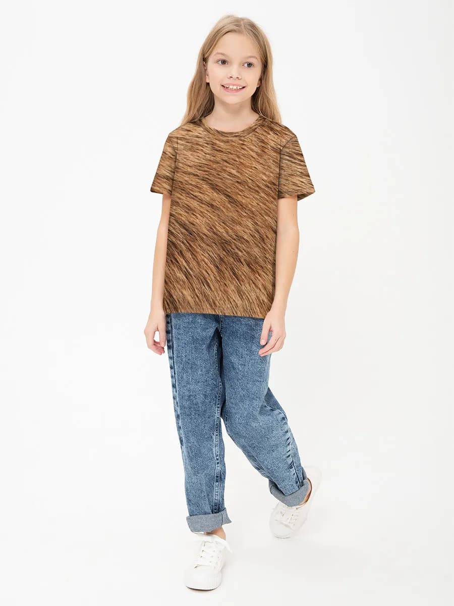 Girls' basic cotton T-shirt