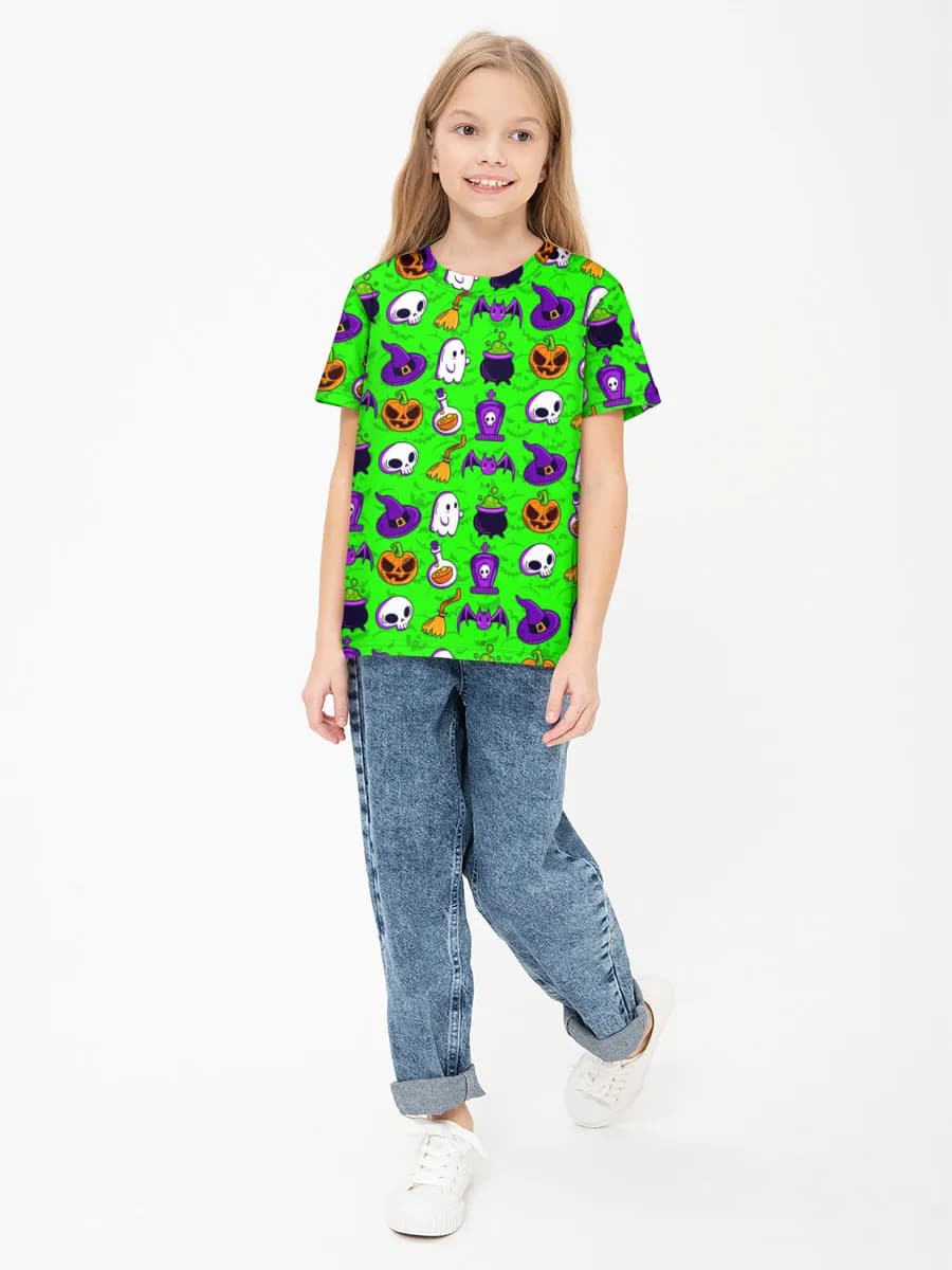 Basic Baumwoll-T-Shirt Mädchen