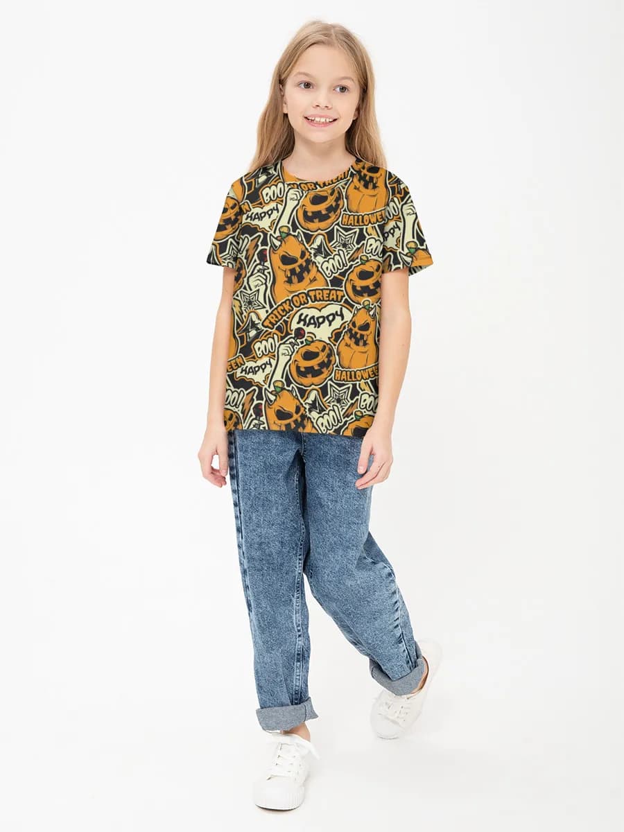 Camiseta Básica de Algodón Niña