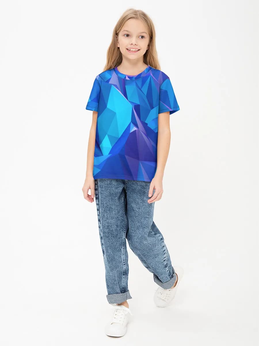 Girls' basic cotton T-shirt